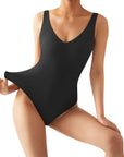 Buttery Soft V Neck Bodysuit-SUUKSESS