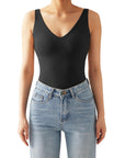 Buttery Soft V Neck Bodysuit-SUUKSESS