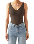 Buttery Soft V Neck Bodysuit-SUUKSESS