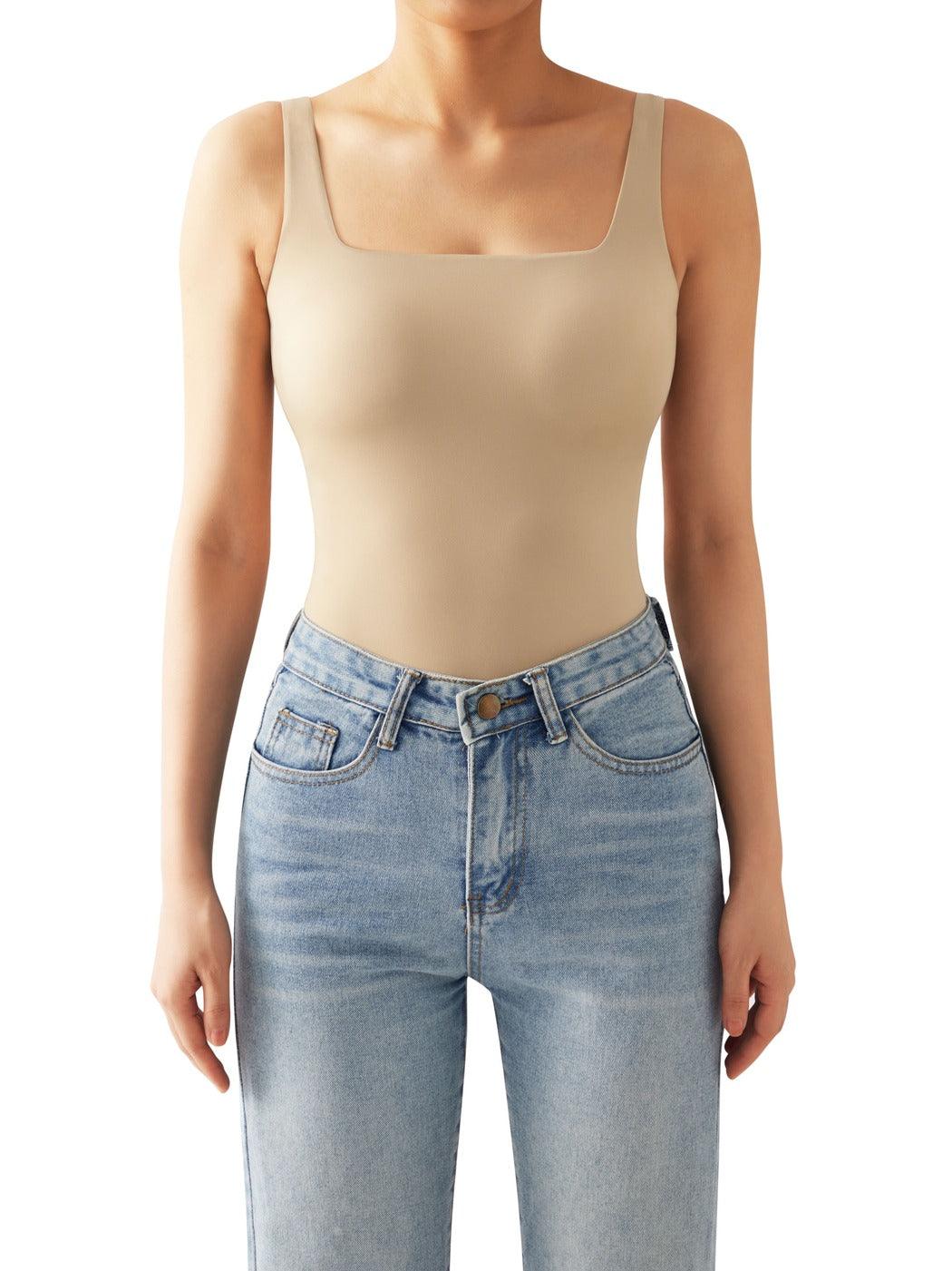 Buttery Soft Square Neck Bodysuit-SUUKSESS