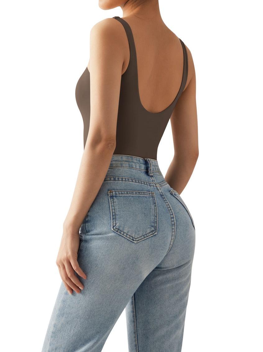 Buttery Soft Square Neck Bodysuit-SUUKSESS