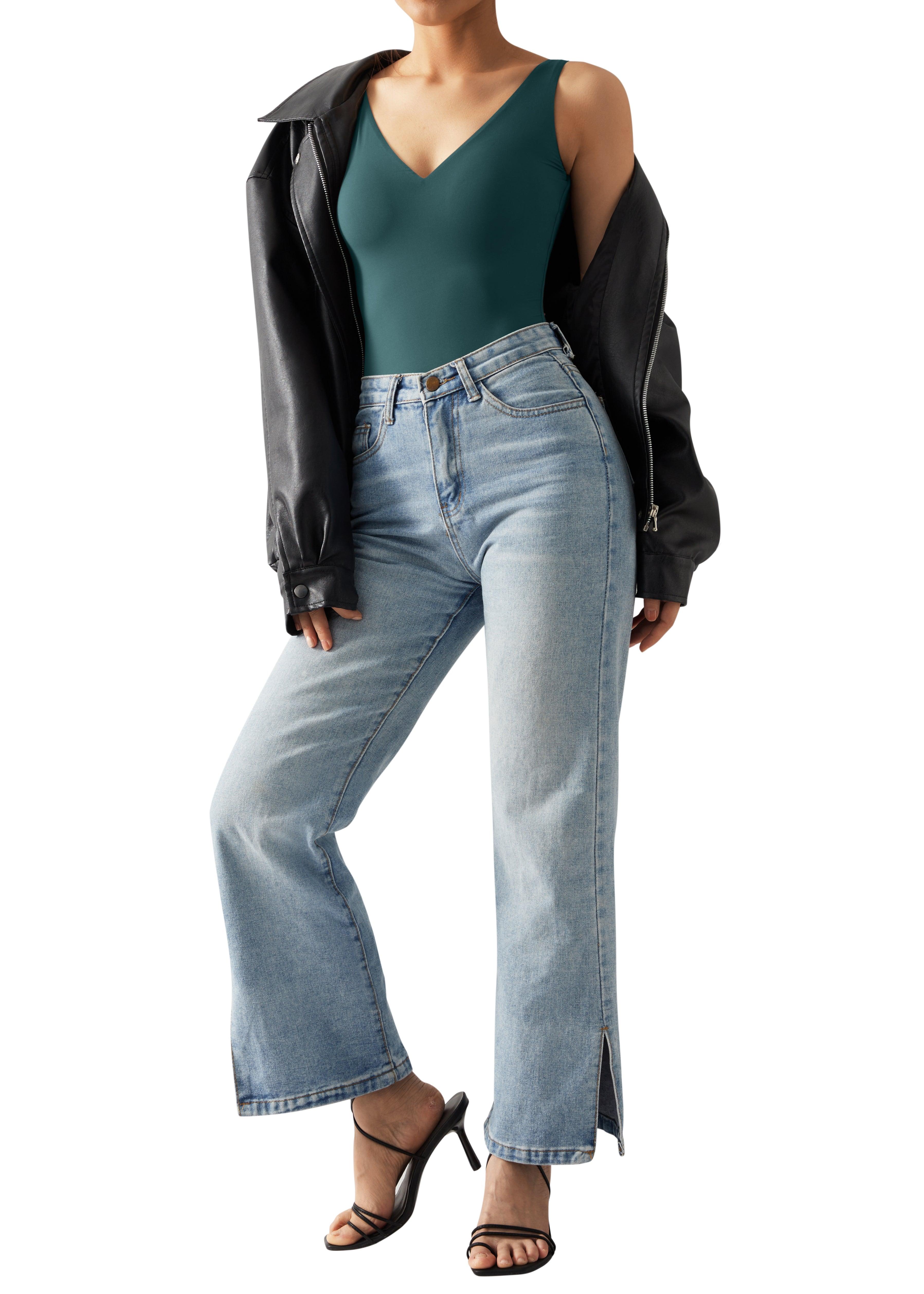 Buttery Soft V Neck Bodysuit - SUUKSESS