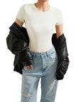 Buttery Soft Crew Neck Bodysuit - Short Sleeve - SUUKSESS