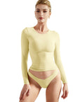 Buttery Soft Crew Neck Shirt - Long Sleeve-Clothing-SUUKSESS-Yellow-XS-SUUKSESS