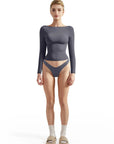 Buttery Soft Boat Neck Shirt - Long Sleeve-Clothing-SUUKSESS-Grey-XS-SUUKSESS