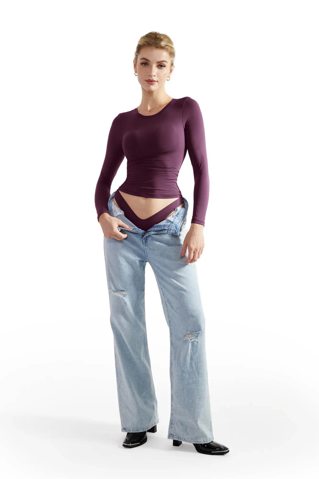 Buttery Soft Crew Neck Shirt - Long Sleeve-Clothing-SUUKSESS-SUUKSESS