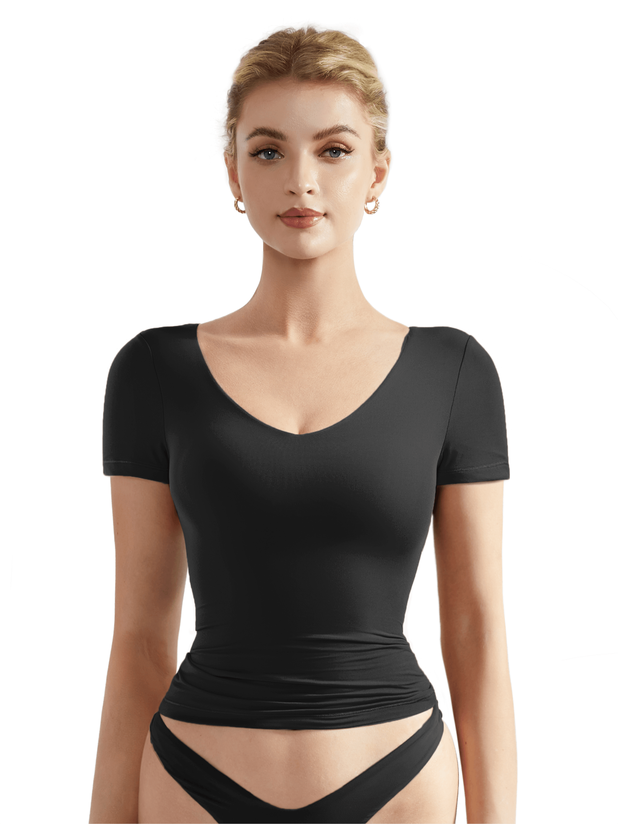 Buttery Soft V Neck Shirt - Short Sleeve - SUUKSESS