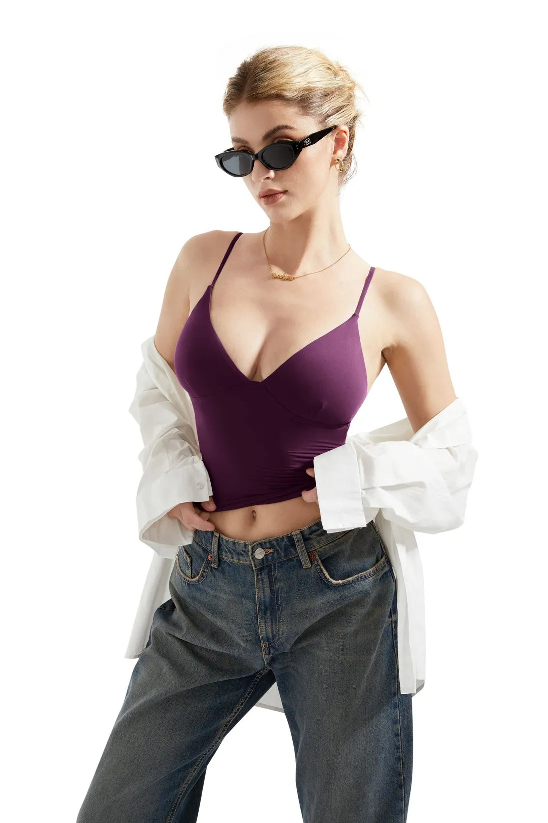 Buttery Soft Cami V Neck Tank Top-Clothing-SUUKSESS-SUUKSESS