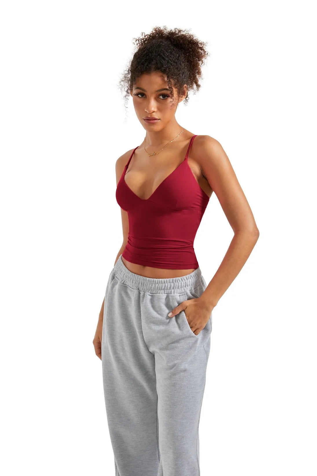 Buttery Soft Cami V Neck Tank Top-Clothing-SUUKSESS-SUUKSESS