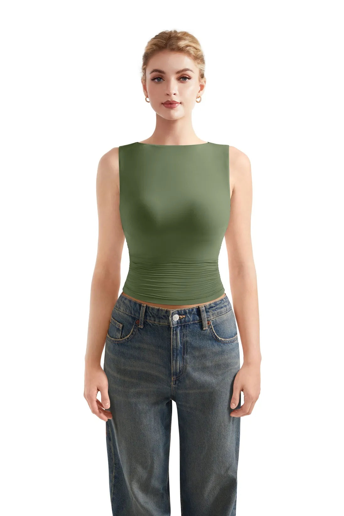 Buttery Soft Side Ruched Tank Top