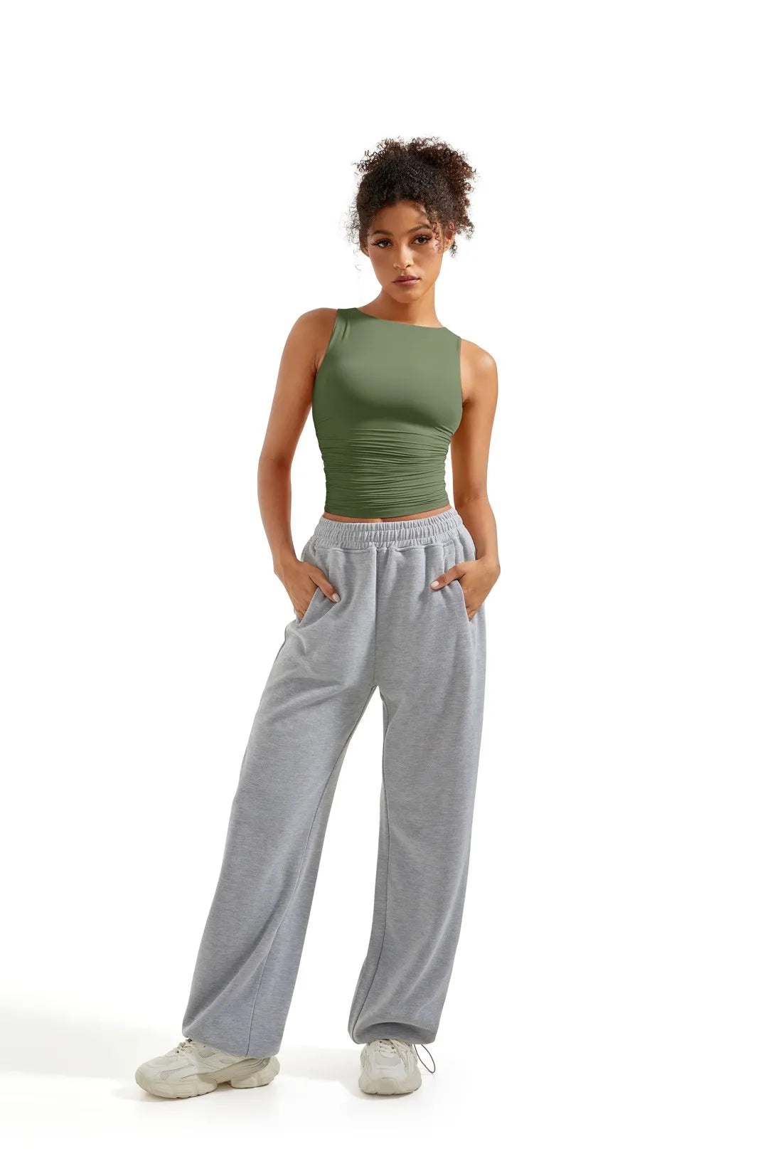 Buttery Soft Side Ruched Tank Top