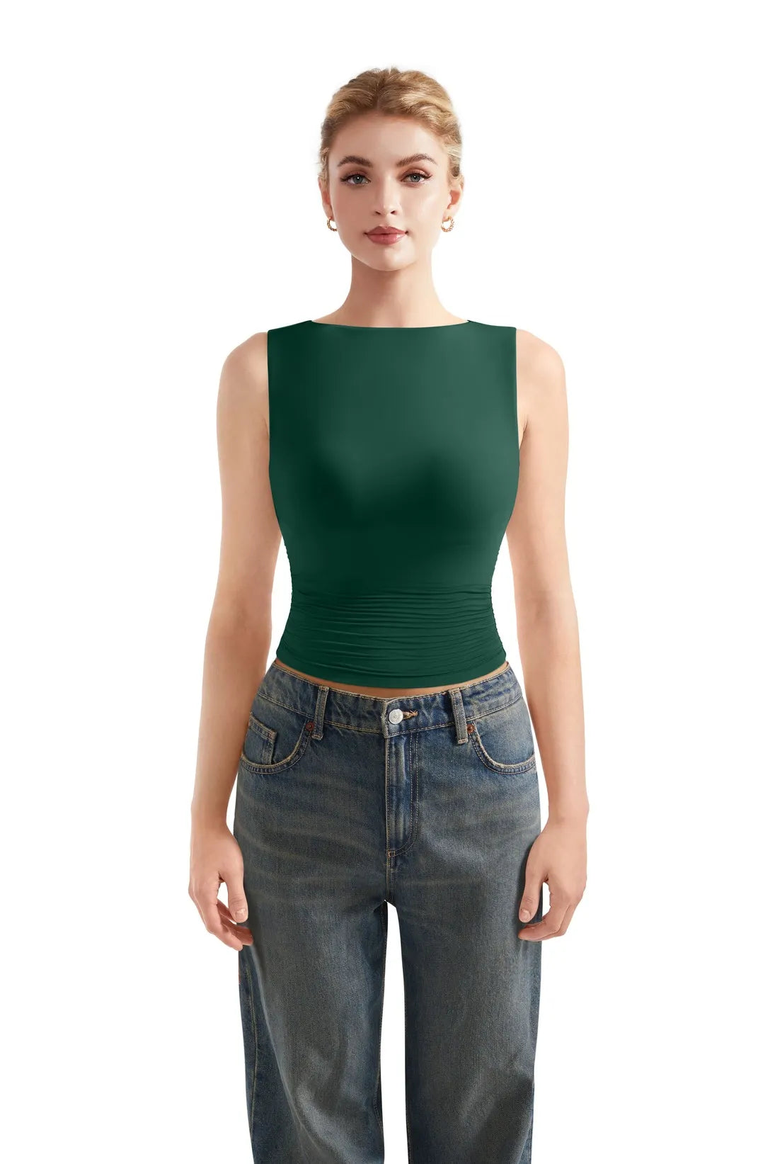 Buttery Soft Side Ruched Tank Top