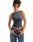 Buttery Soft Side Ruched Tank Top