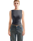 Buttery Soft Side Ruched Tank Top