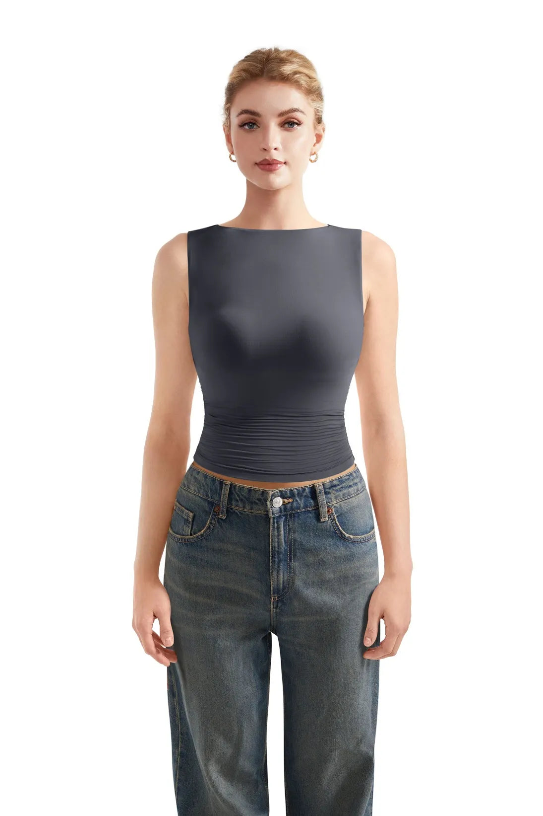 Buttery Soft Side Ruched Tank Top
