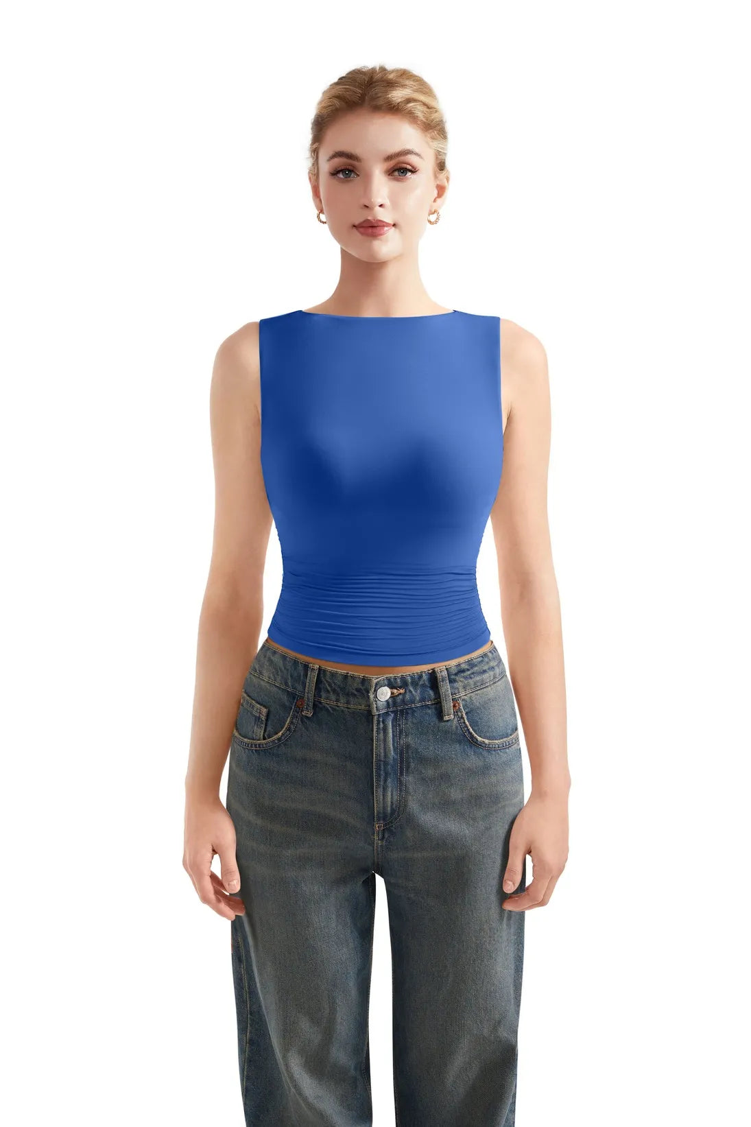 Buttery Soft Side Ruched Tank Top