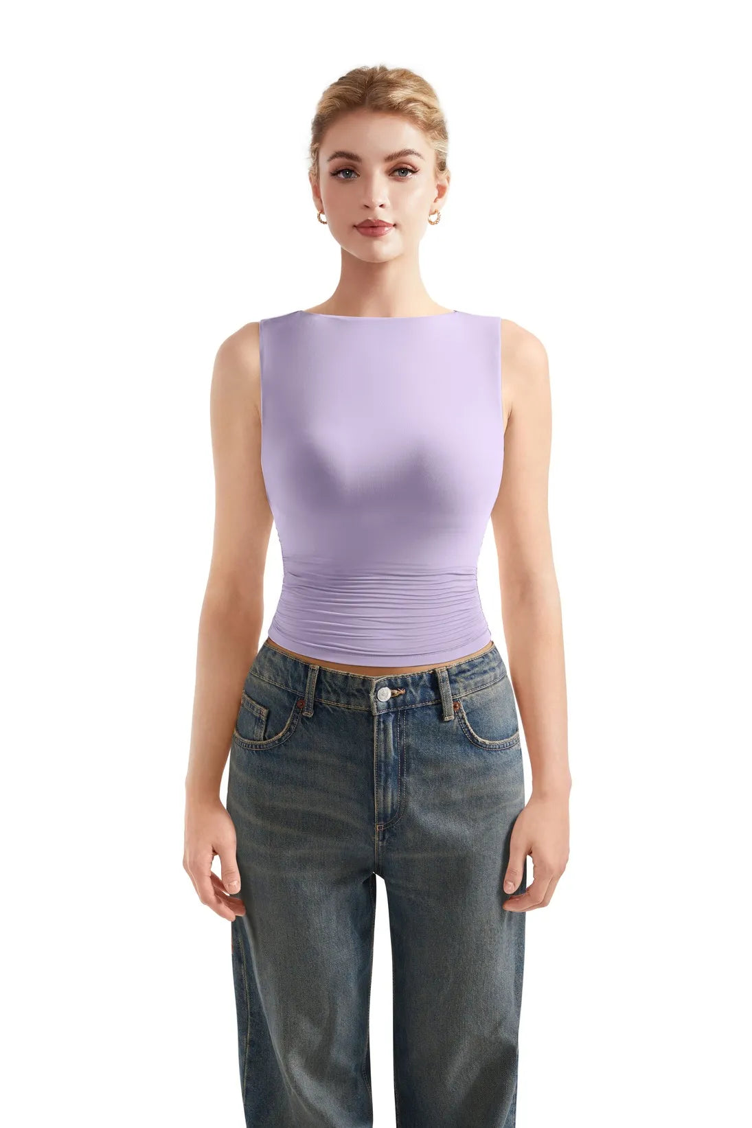 Buttery Soft Side Ruched Tank Top