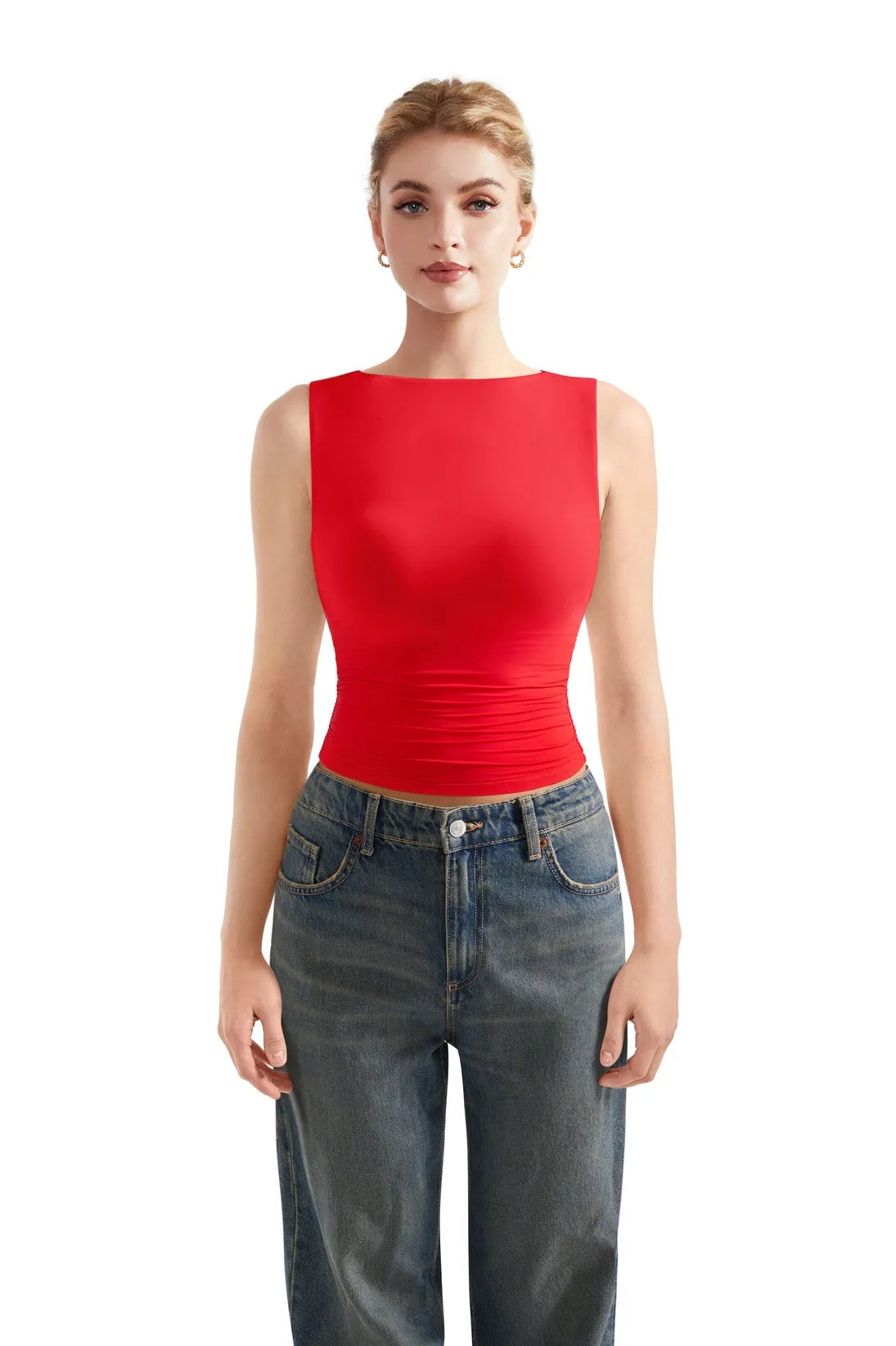 Buttery Soft Side Ruched Tank Top