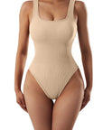 Flash Sales - Ribbed Bodysuit-Clothing-SUUKSESS-Cream-S-SUUKSESS