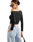Buttery Soft Off Shoulder Shirt - Long Sleeve