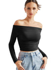 Buttery Soft Off Shoulder Shirt - Long Sleeve