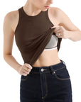 Cotton Ribbed Crew Neck Tank Top