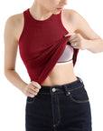 Cotton Ribbed Crew Neck Tank Top