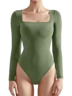 Buttery Soft Square Neck Bodysuit - Long Sleeve - SUUKSESS