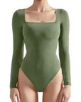 Buttery Soft Square Neck Bodysuit - Long Sleeve - SUUKSESS