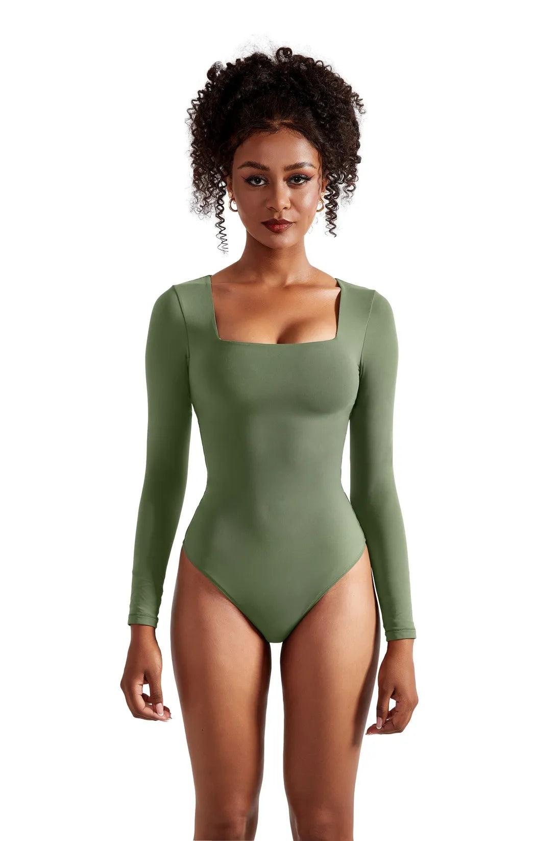 Buttery Soft Square Neck Bodysuit - Long Sleeve - SUUKSESS