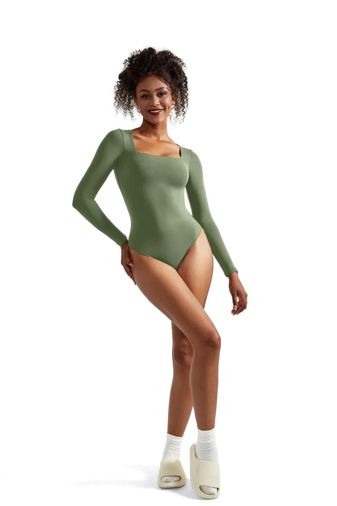 Buttery Soft Square Neck Bodysuit - Long Sleeve - SUUKSESS