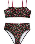 MOSHENGQI Women High Wasited Bikini Shoulder Strap 2 Piece High Cut String Swimsuits-Swimwear-SUUKSESS-SUUKSESS