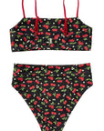 MOSHENGQI Women High Wasited Bikini Shoulder Strap 2 Piece High Cut String Swimsuits-Swimwear-SUUKSESS-SUUKSESS