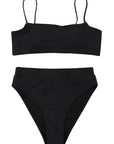 MOSHENGQI Women High Wasited Bikini Shoulder Strap 2 Piece High Cut String Swimsuits-Swimwear-SUUKSESS-SUUKSESS