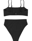 MOSHENGQI Women High Wasited Bikini Shoulder Strap 2 Piece High Cut String Swimsuits-Swimwear-SUUKSESS-SUUKSESS