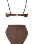 MOSHENGQI Women High Wasited Bikini Shoulder Strap 2 Piece High Cut String Swimsuits-Swimwear-SUUKSESS-SUUKSESS