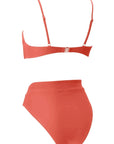 MOSHENGQI Women High Wasited Bikini Shoulder Strap 2 Piece High Cut String Swimsuits-Swimwear-SUUKSESS-SUUKSESS