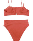 MOSHENGQI Women High Wasited Bikini Shoulder Strap 2 Piece High Cut String Swimsuits-Swimwear-SUUKSESS-SUUKSESS