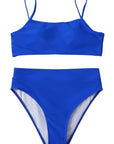 MOSHENGQI Women High Wasited Bikini Shoulder Strap 2 Piece High Cut String Swimsuits-Swimwear-SUUKSESS-SUUKSESS