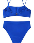 MOSHENGQI Women High Wasited Bikini Shoulder Strap 2 Piece High Cut String Swimsuits-Swimwear-SUUKSESS-SUUKSESS