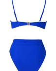 MOSHENGQI Women High Wasited Bikini Shoulder Strap 2 Piece High Cut String Swimsuits-Swimwear-SUUKSESS-SUUKSESS