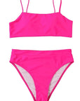 MOSHENGQI Women High Wasited Bikini Shoulder Strap 2 Piece High Cut String Swimsuits-Swimwear-SUUKSESS-SUUKSESS