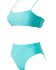 MOSHENGQI Women High Wasited Bikini Shoulder Strap 2 Piece High Cut String Swimsuits-Swimwear-SUUKSESS-SUUKSESS