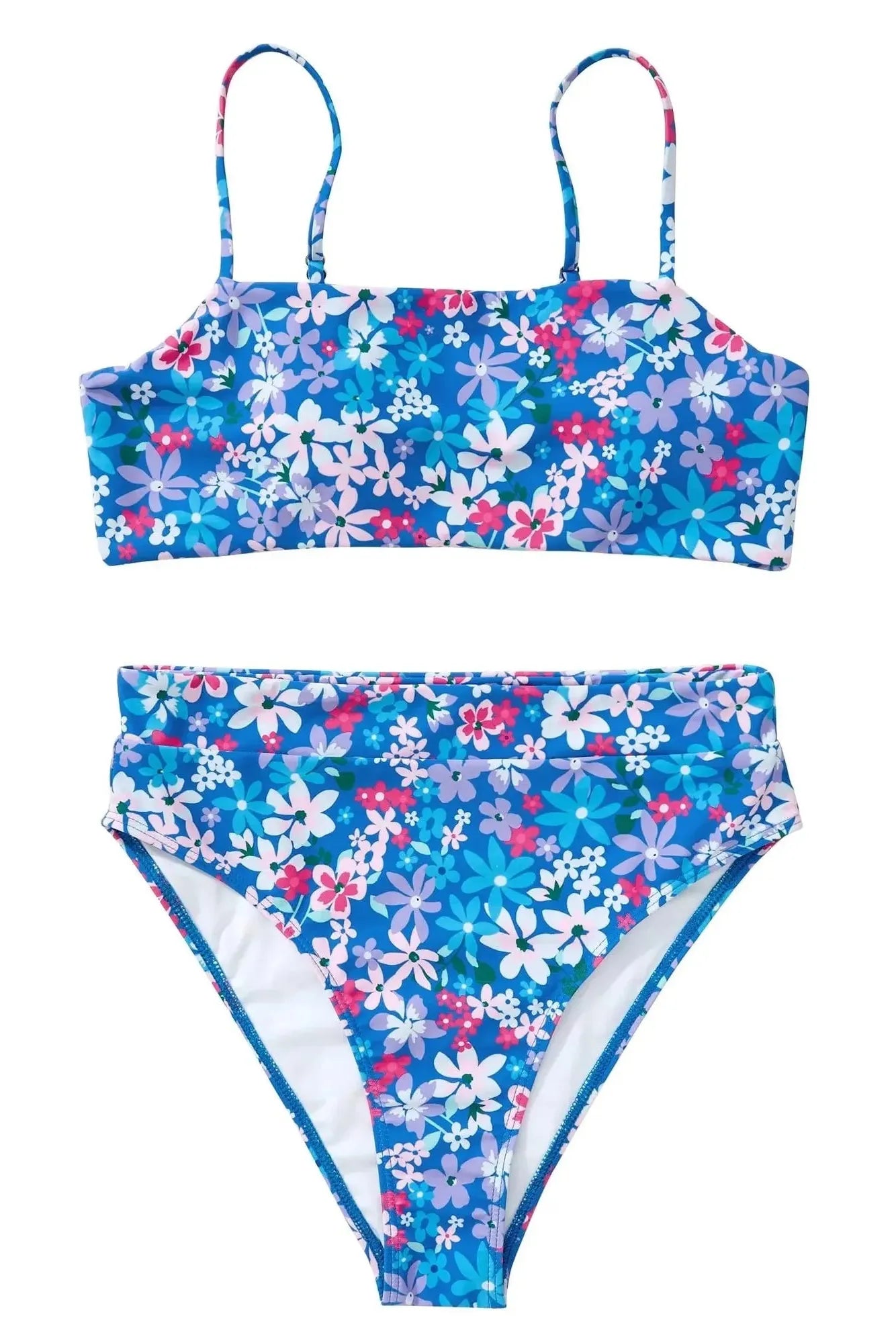 MOSHENGQI Women High Wasited Bikini Shoulder Strap 2 Piece High Cut String Swimsuits-Swimwear-SUUKSESS-SUUKSESS