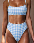 MOSHENGQI Women High Wasited Bikini Shoulder Strap 2 Piece High Cut String Swimsuits-Swimwear-SUUKSESS-SUUKSESS