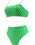 MOSHENGQI Women High Wasited Bikini Shoulder Strap 2 Piece High Cut String Swimsuits-Swimwear-SUUKSESS-SUUKSESS