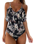 Ruffle One-Piece Ruched Swimsuits