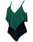 Ruffle One-Piece Ruched Swimsuits