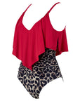Ruffle One-Piece Ruched Swimsuits