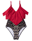 Ruffle One-Piece Ruched Swimsuits